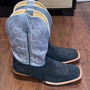 Nocona boots Size 10 1/2 dark blue suede leather